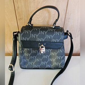 Jones New York Signature Cross Body Bag In Black With Magnetic Snap Closure